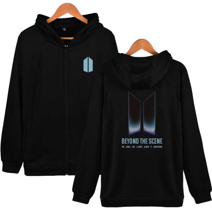 ZIPPER HOODIE WANITA PRIA ALA KOREA BEYOUND THE SCENE - ZIPPER HOODIE KPOP FLEECE TEBAL PREMIUM TERBARU'