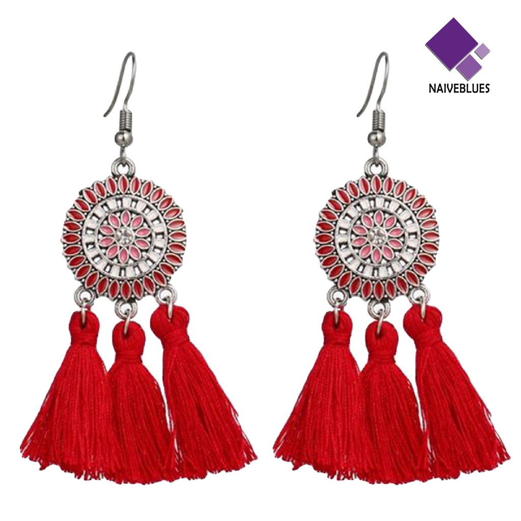 Anting Menjuntai Bentuk Bunga Matahari Bahan Alloy Gaya Bohemian Untuk Hadiah Ulang Tahun