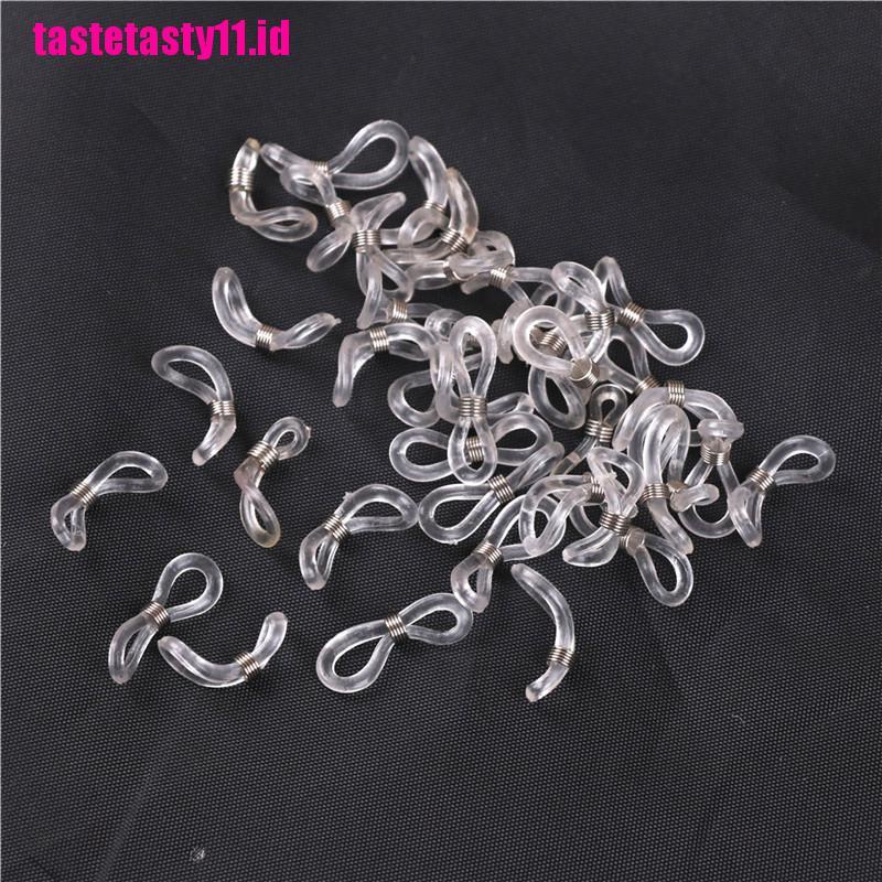 【TTID】40pcs Chain Strap Holders Rubber Loop Ends Clear Eye Glasses Spectacle Su