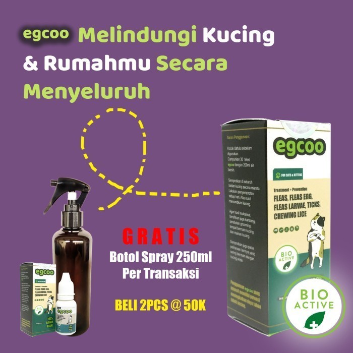 Obat Anti Kutu Kucing Alami Aman dan Ampuh - EGCOO 15ml