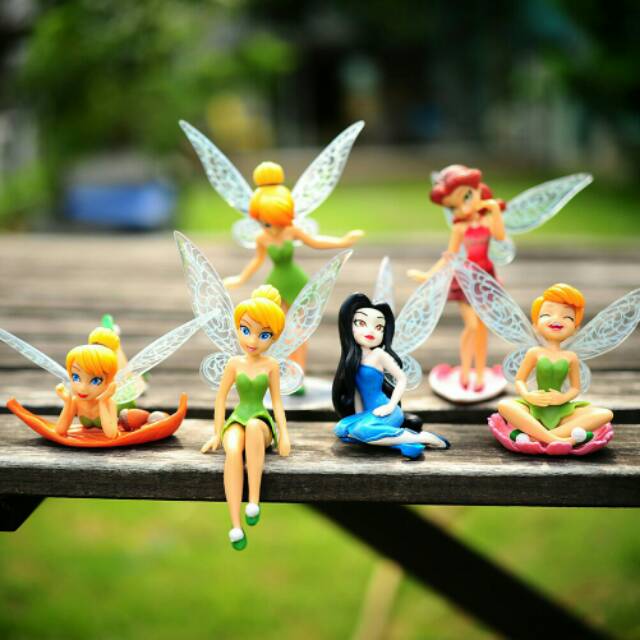 Figure Tinkerbell 1 set isi 6 pcs atau Hiasan Kue Tinkerbell isi 6 pcs atau Topper Tinkerbell