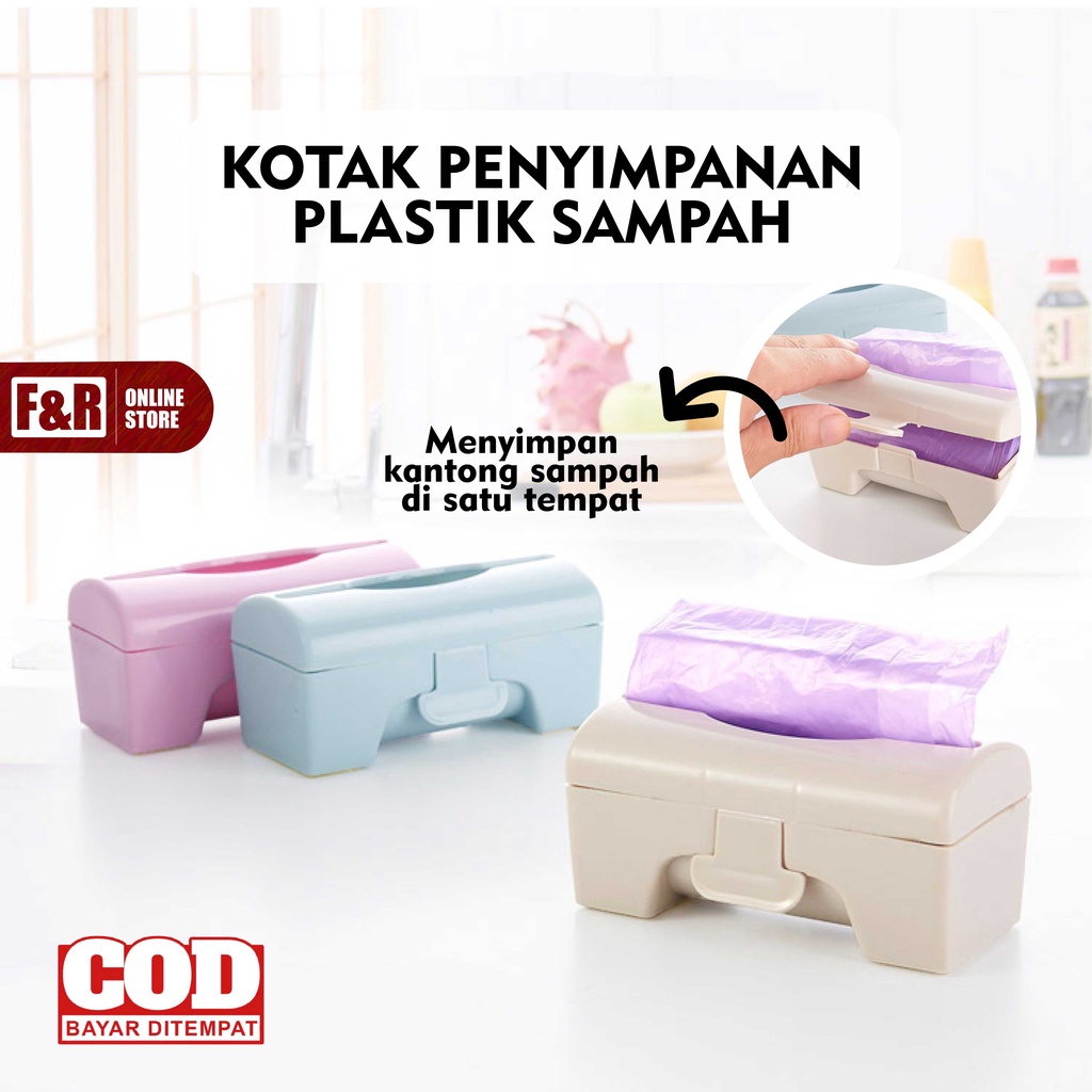 Kotak Tempat Penyimpanan Kantong Plastik Sampah Gulungan Roll Perlengkapan Rumah Plastic Storage Box