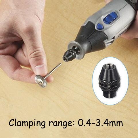 Multi Chuck Keyless Tanpa Collet utk Mini Grinder Bor Dremel M8x0.75