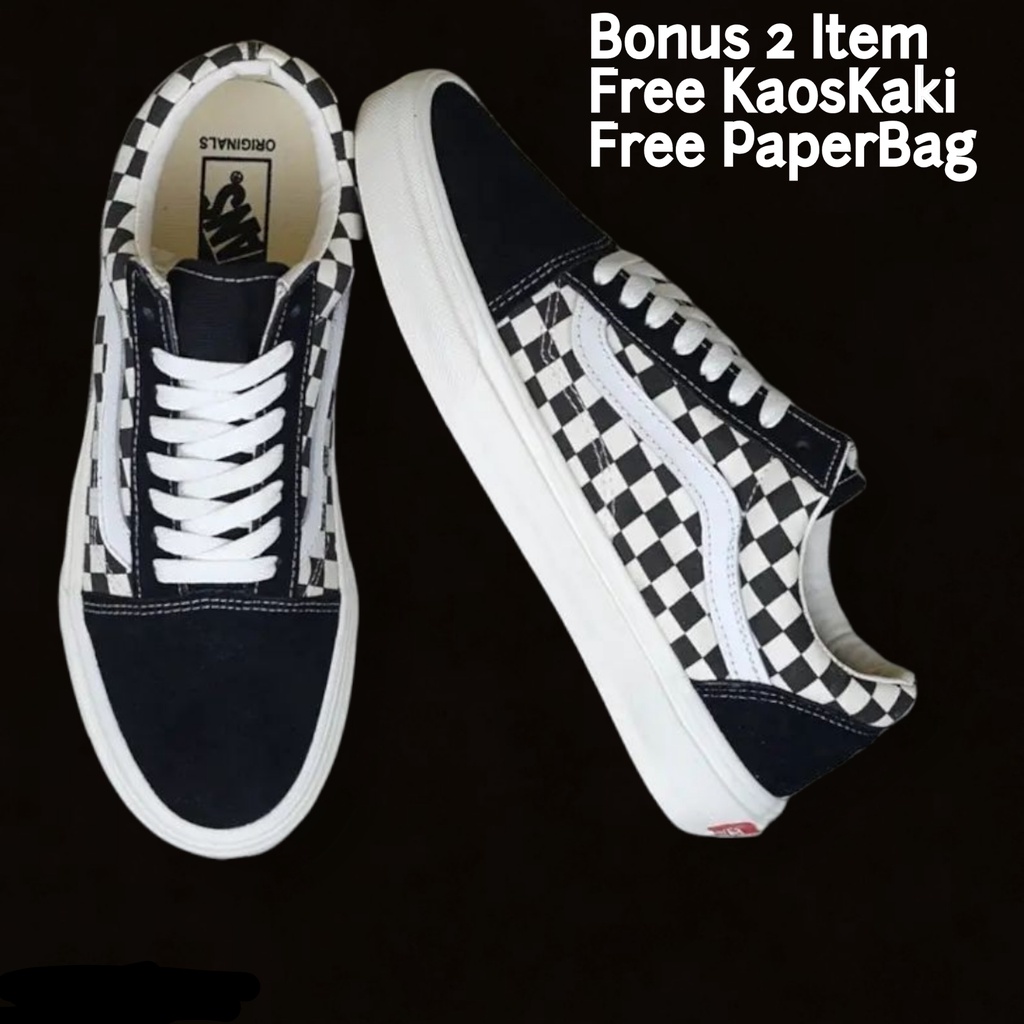 sepatu vans old skool checkerboard