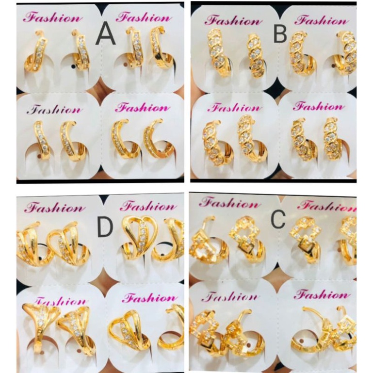 Namk248. Anting xuping wanita lapis emas dgn mata zircon