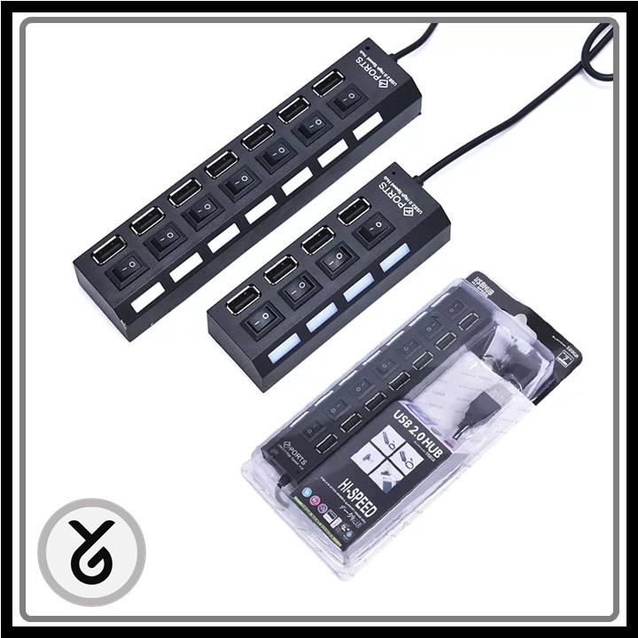 USB Hub 7 Port Saklar Lampu USB 2.0