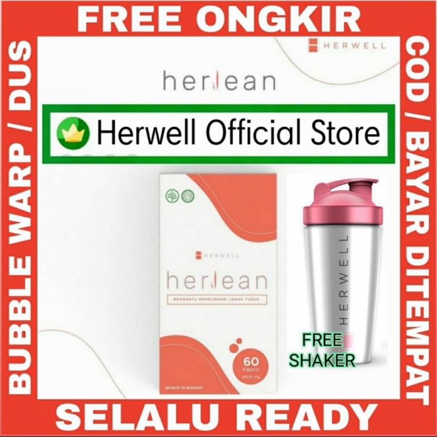 HERLEAN Herwell 1 box 60 Kapsul Slimming Detox Suplement Pelangsing