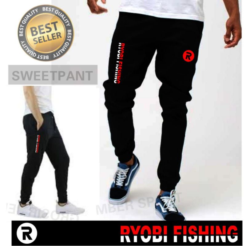 ⭐⭐⭐⭐⭐Celana Mancing Joger sepeda training olahraga jogging model sweetpant slimfit