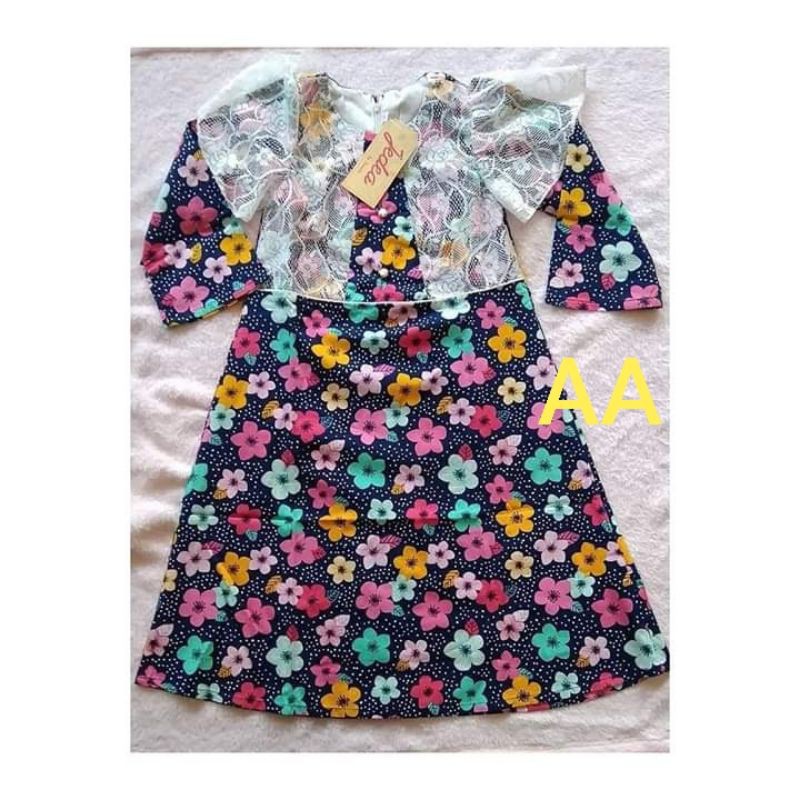 Gamis anak usia 2 - 6 th perempuan muslim Jedea by Donita