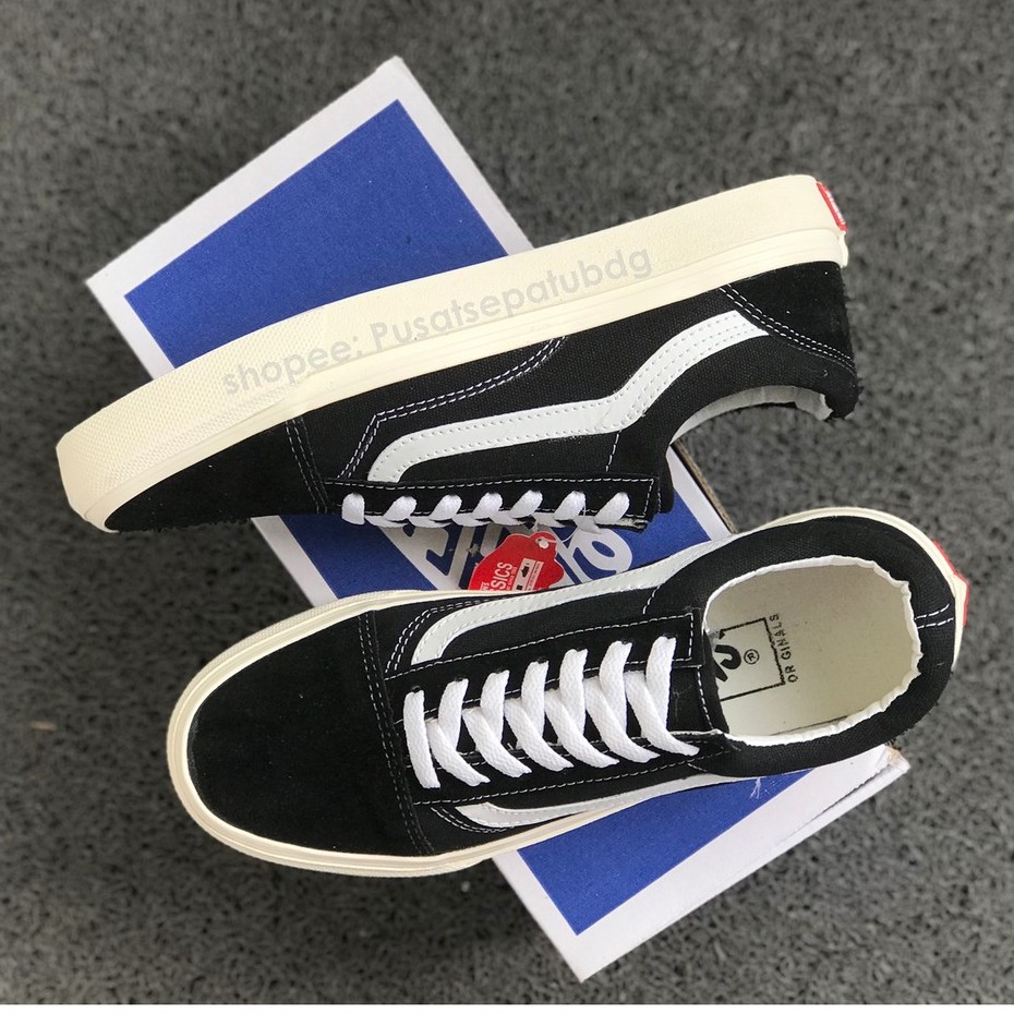 (BAYAR DI TEMPAT) VANS OLDSKOOL OG LX BLACK WHITE