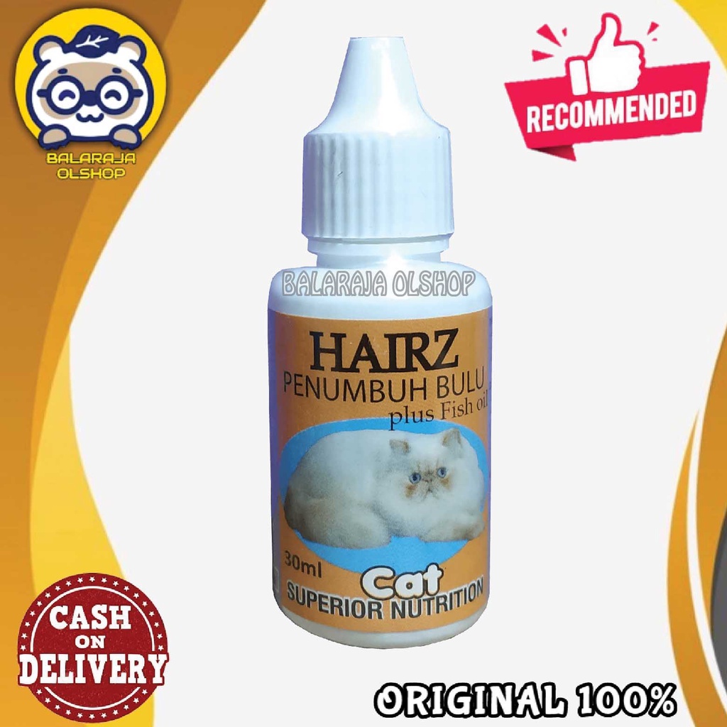 VITAMIN PENUMBUH DAN PELEBAT BULU KUCING OBAT BULU RONTOK KUCING KITTEN - HAIRZ CAT