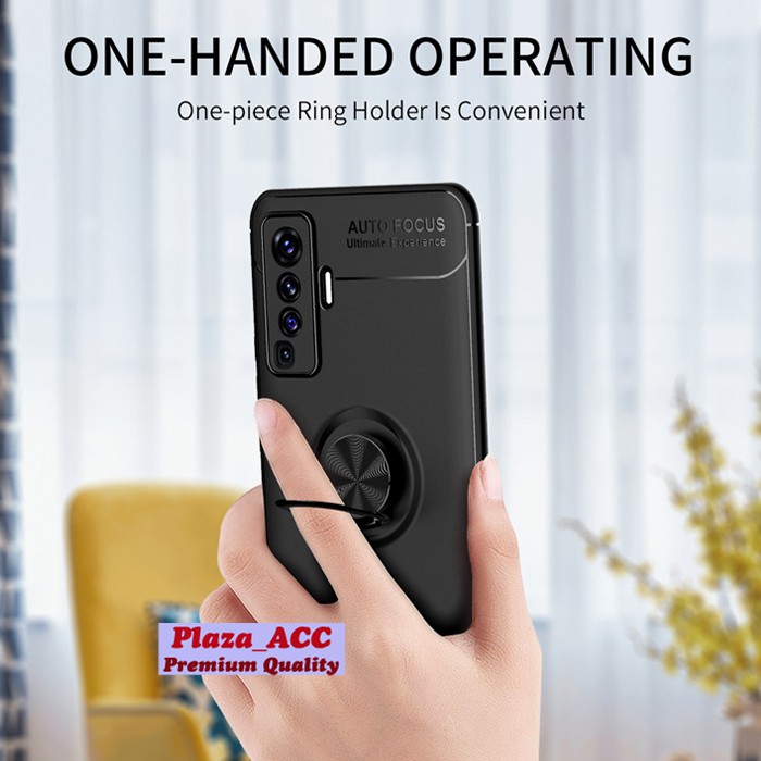 Case Vivo X50 - Casing Vivo X50 Case Premium Ring Case