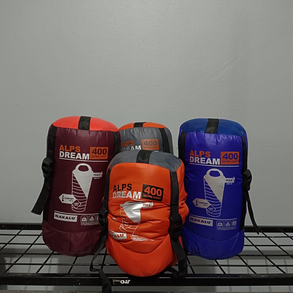 Sleeping Bag Ultralight Makalu Alps Dream 400 Inner Dacron SB Kantong Tidur Model Mummy - Original 100%