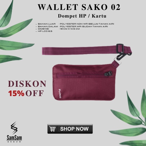 HANGING WALLET KARTU HP SAKO 02 / dompet / dompet kartu / dompet mini / wallet / dompet wanita / dom