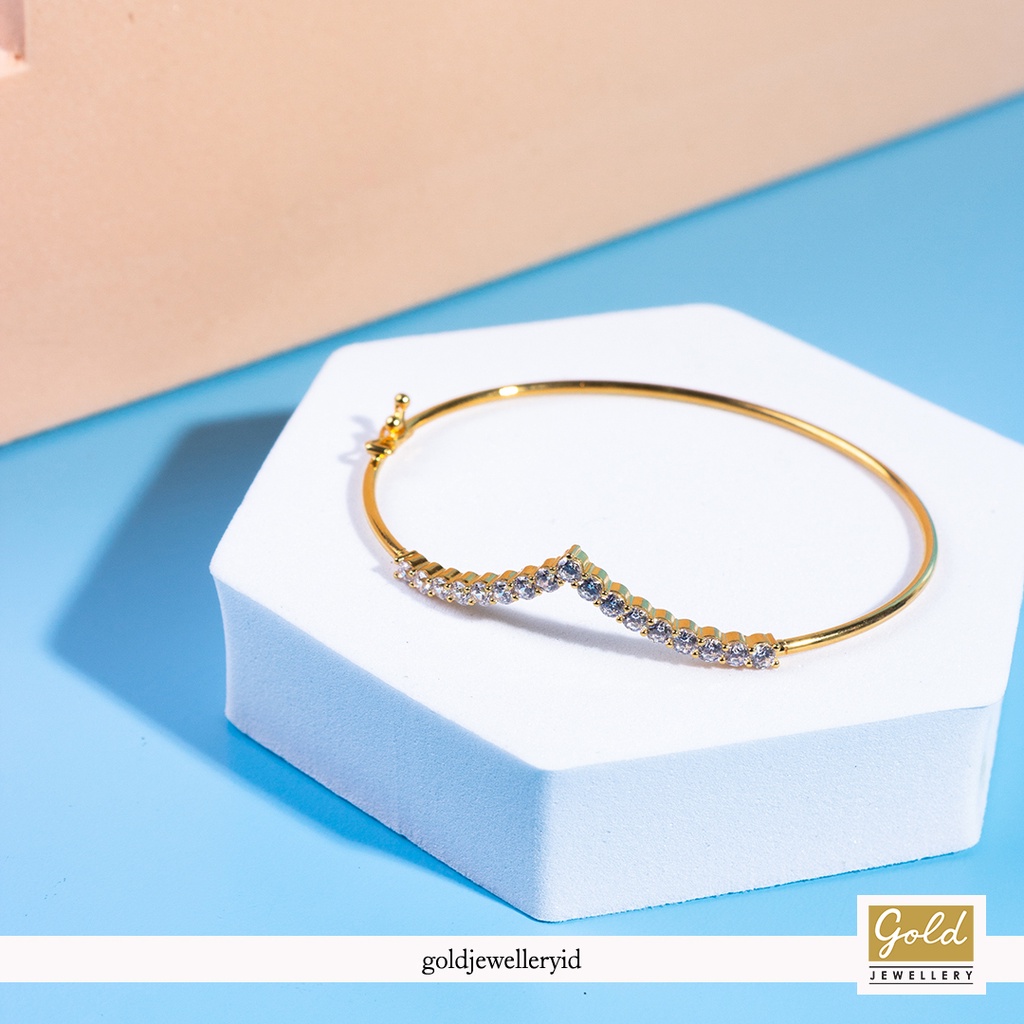 Gelang emas kuning 700 16k - VI701042200 - model aurel