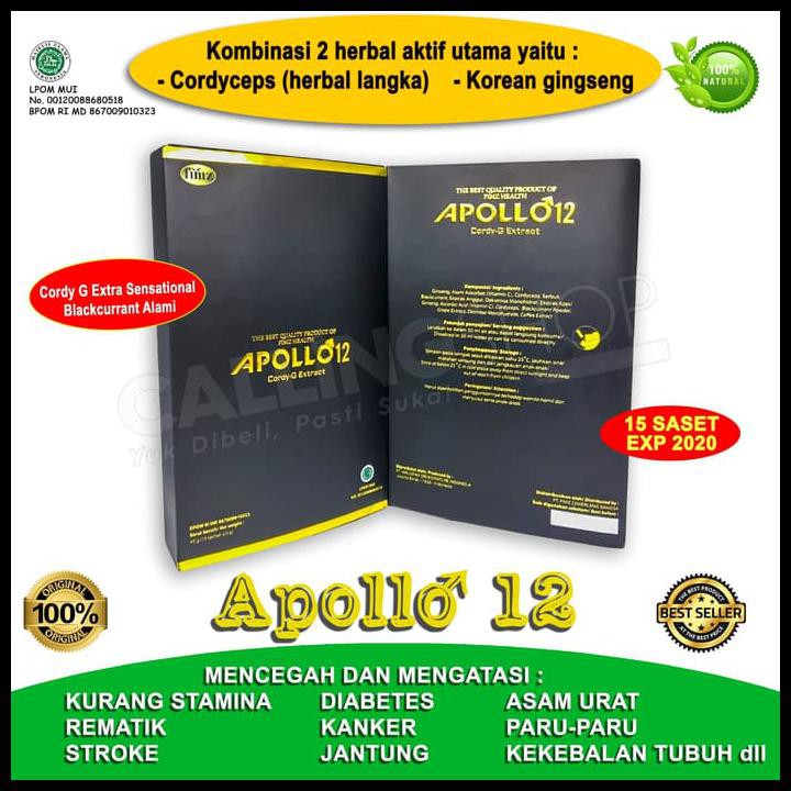 PAKET HEMAT APOLLO- 12, CORDY- G EXTRACT, PRODUK BAGUS, DIJAMIN