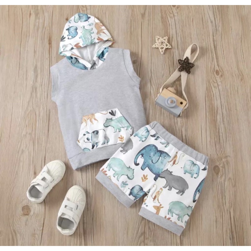 set anak hodie anak model lekbong setelan anak laki laki dan perempuan 1-5 tahun