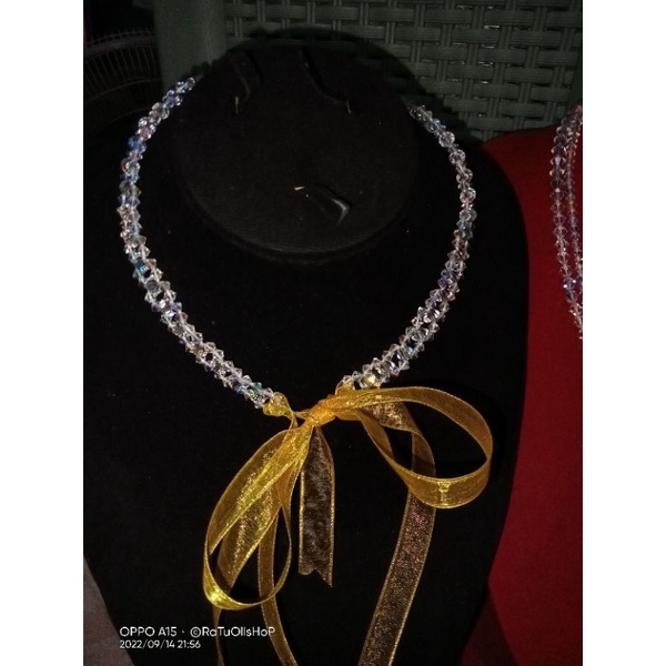 kalung chocer full kristal Swarovski ORI