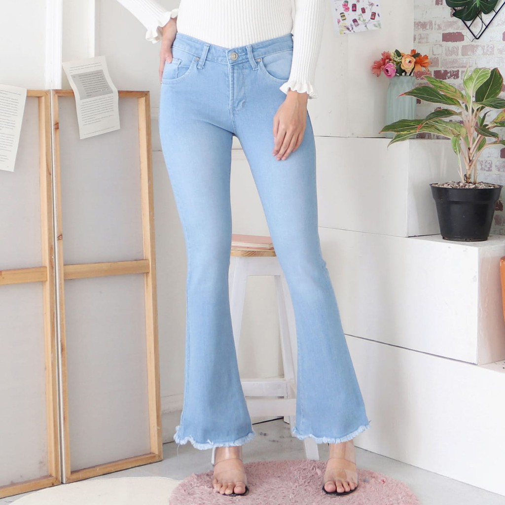 7C-G CELANA JEANS PREMIUM CUTBRAY BIRU MUDA /BOOTCUT JEANS /STREACHT /27 - 34