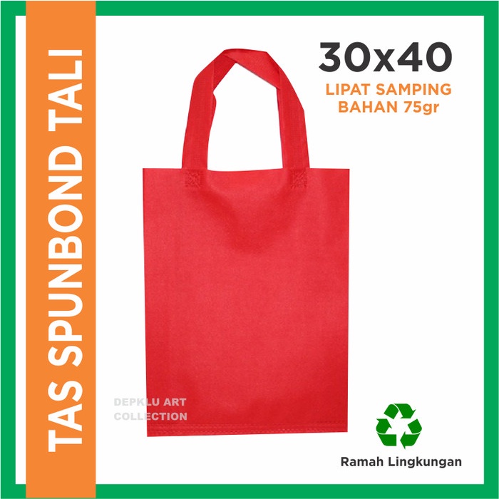 

SALE Tas Spunbond 30x40 Handle Tali - Goodie Bag Polos