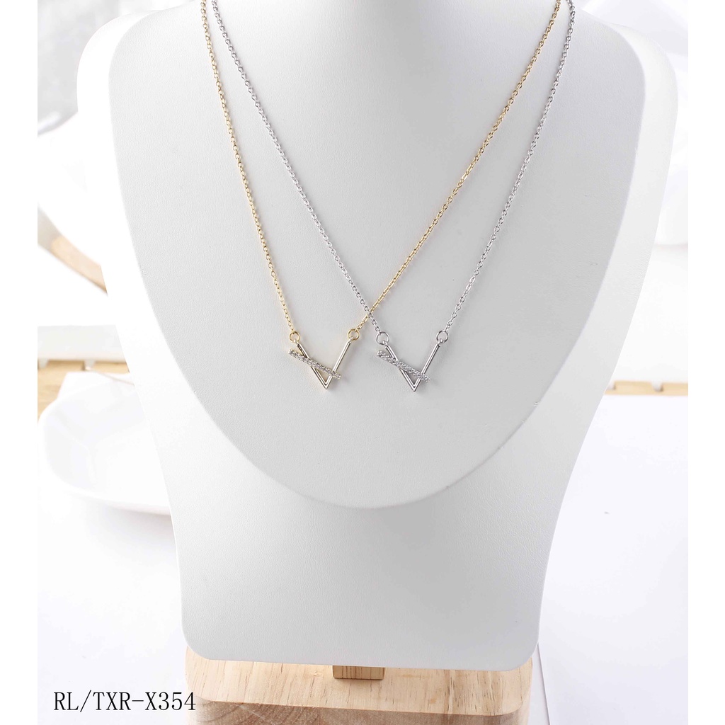 Kalung Titanium Permata Perhiasan Fashion 354/355/346