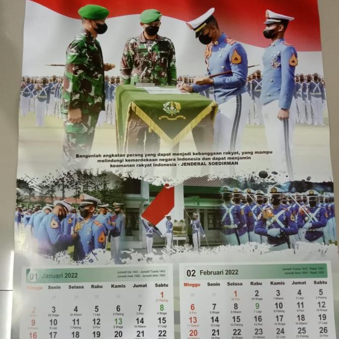 #####] Kalender Dinding Akmil Tahun 2022