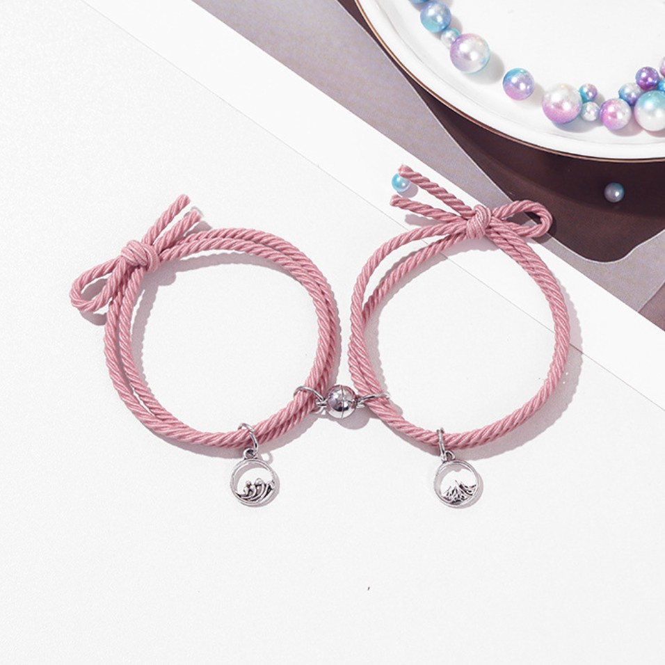 2 Pcs Gelang Magnet Couple Gelang Love Relation Friendship Family Pasangan