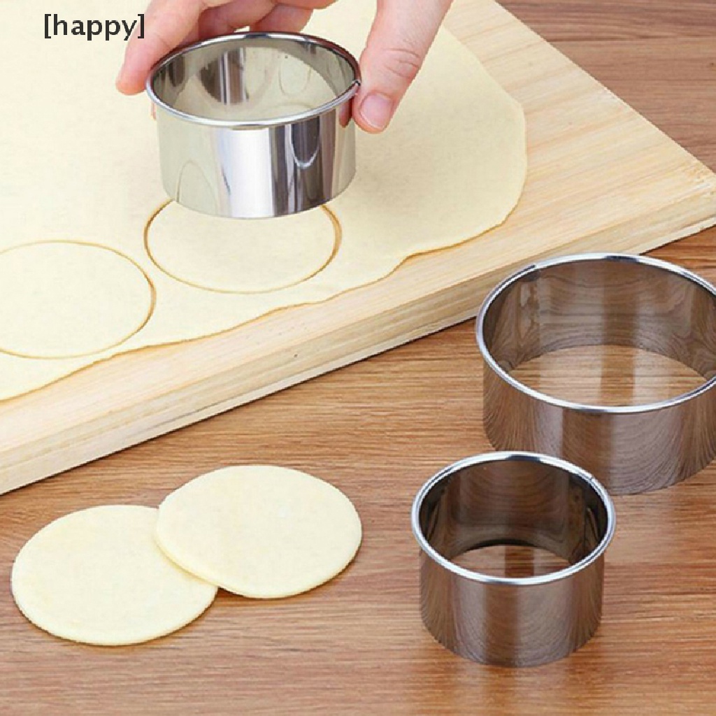 5 Set Cetakan Kue Bentuk Bulat Bahan Stainless Steel