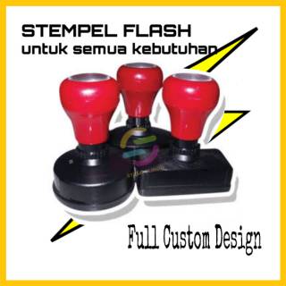 Stempel Logo Nama Perusahaan Tandatangan Lunas Cap Stampel Flash Warna Otomatis Free Custom Design