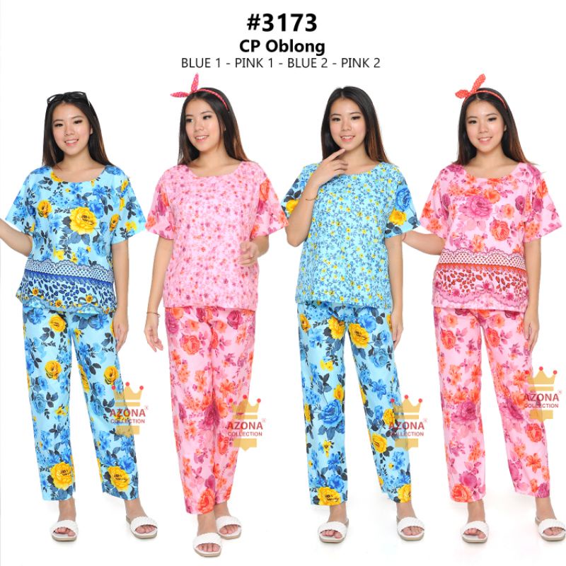 Dtree . baju tidur piyama dewasa cp oblong motif bunga / baju tidur dewasa cp oblong katun eropa