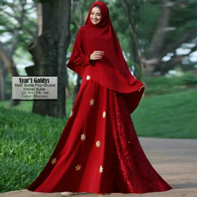 B GAMIS SYARI BRUKAT GLADIS Marun