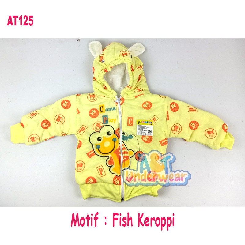 AT125-JAKET HOODIE BAYI ALLSIZE-JAKET TOPI BALITA/MANTEL BALITA/JAKET BAYI