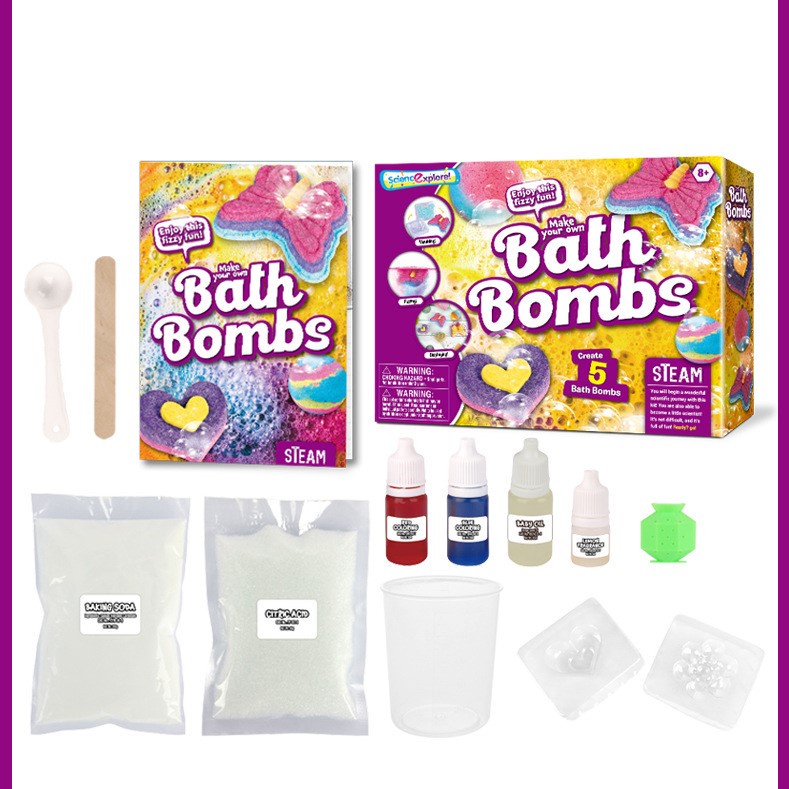 Mainan Montessori Pembuat Sabun Bath Ball Eksperimen Sains 3D Bath Bomb Science Toys