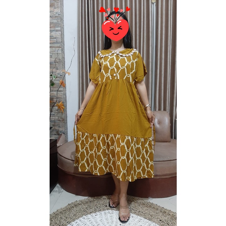 DASTER ANDIN JUMBO TERBARU-BEST SELER - DASTER ARAB RAYON TERBARU MURAH - DASTER BUSUI -DASTER ANDIN-Kuning kotak A