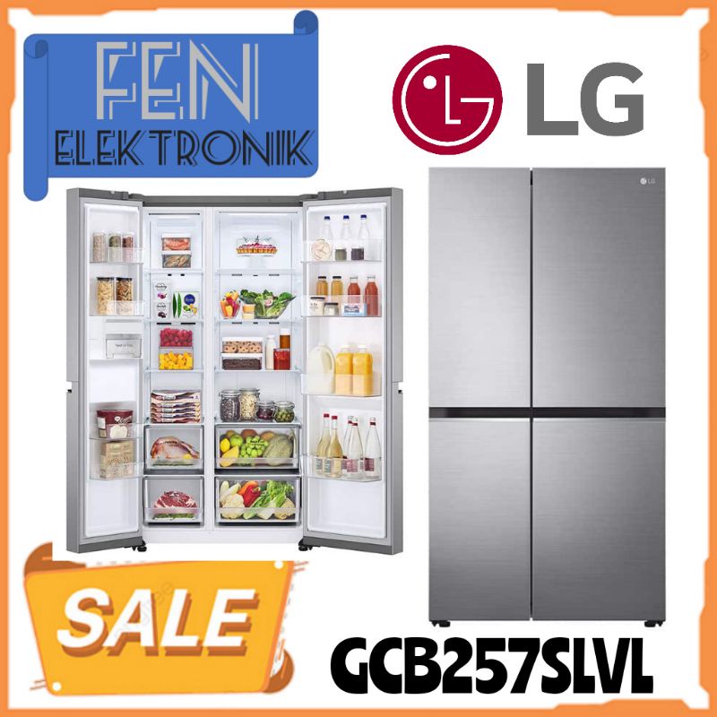 Kulkas LG Side by Side GC-B257SLVL kulkas smart inverter  GCB257SLVL LG GCB257 257SLVL SLVL