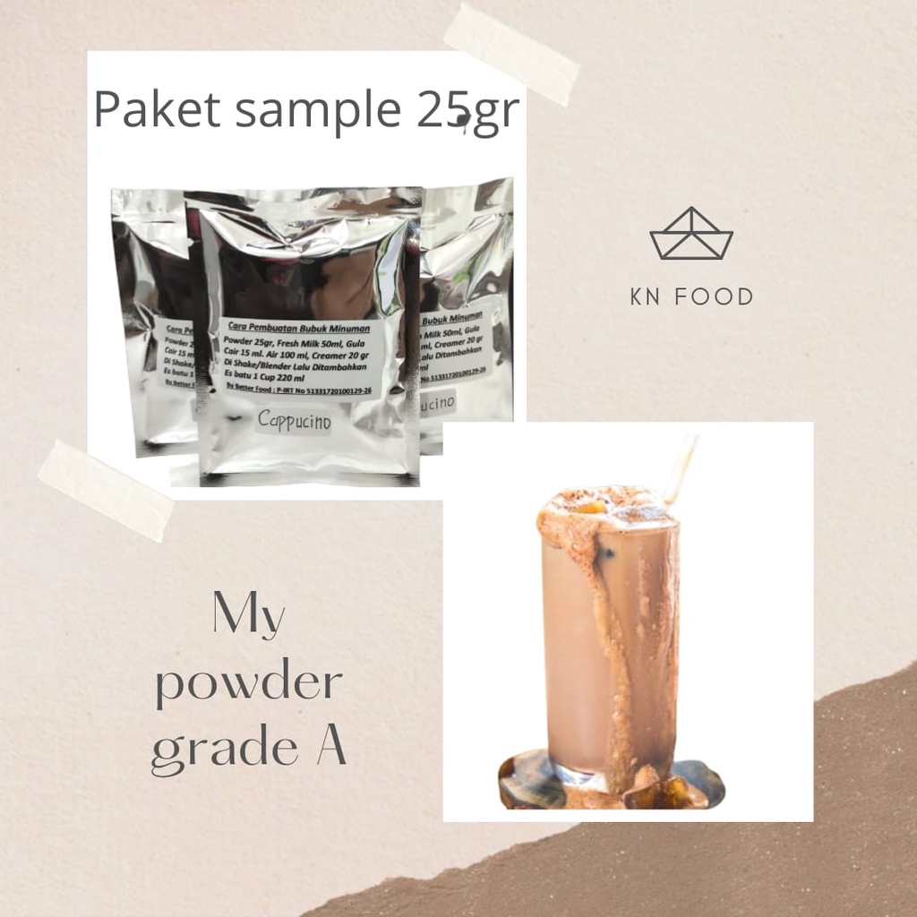 

Paket Sampel Bubuk Minuman My Powder Grade A 25 Gram