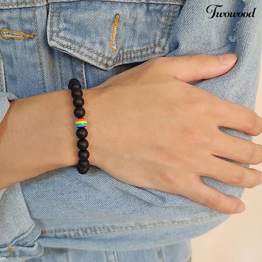 Gelang Tali Elastis Manik-Manik Batu Alami Handmade Untuk Pria Dan Wanita