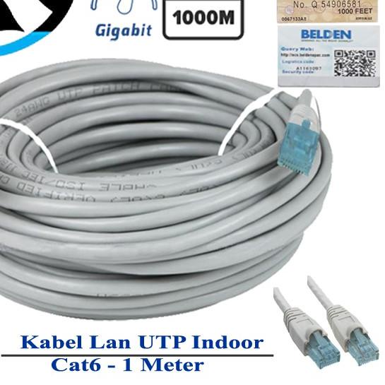 ✤ Belden UTP 1M Cat6 Kabel LAN 1 Meter Original USA Gigabit Siap Pakai ♣