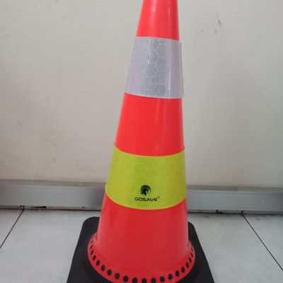 Traffic Cone PVC ELASTIS LENTUR Tinggi 75 dan 70 Cm