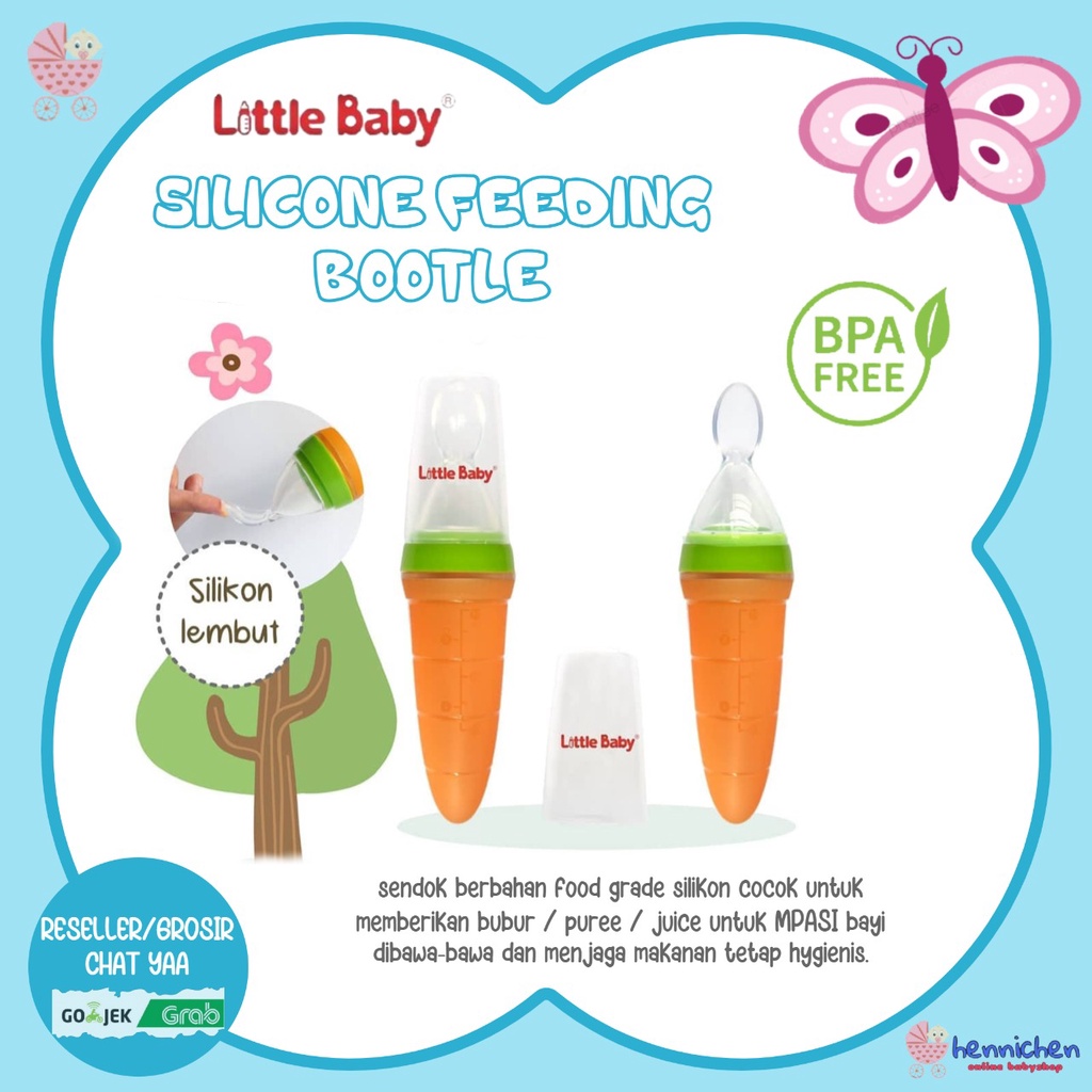 LITTLE BABY botol sendok wortel CARROT SILICONE FEEDING BOTTLE SFS0220 BOTOL SENDOK