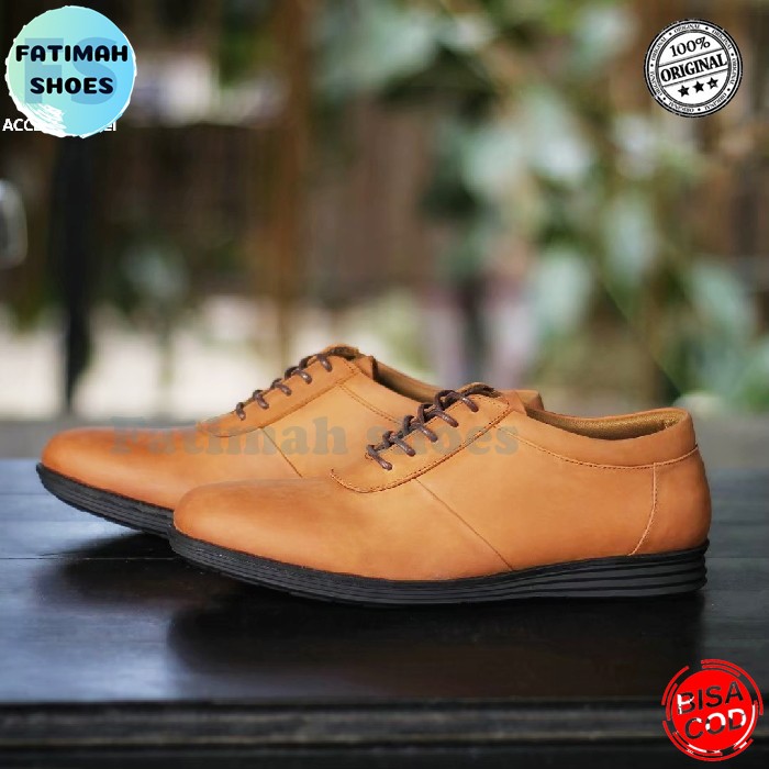 FATIMAHSHOES - Sepatu Kulit Pria Sepatu Kasual Pria Sepatu Casual Cowok Sepatu Pria Casual Sepatu Pria Formal Kulit