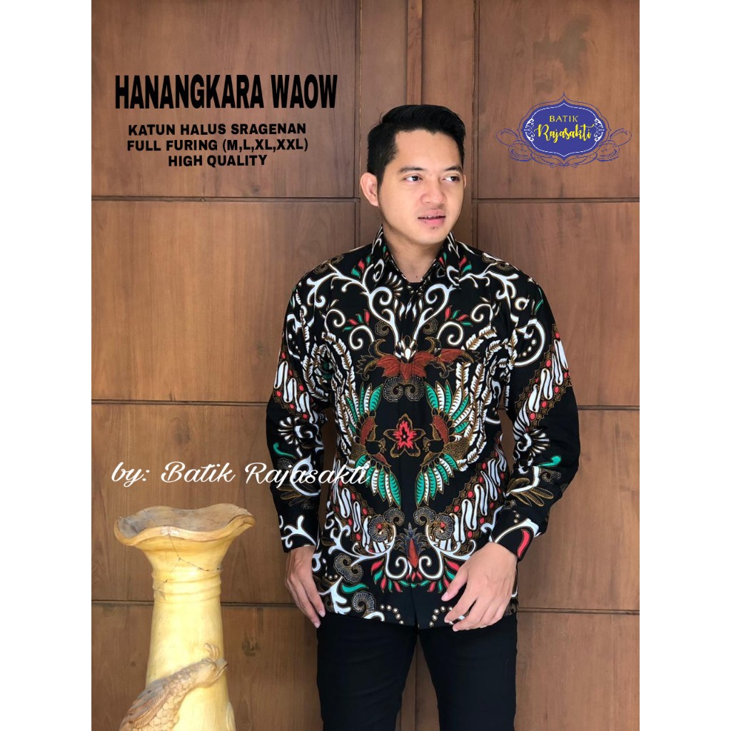 HANANGKARA RAJASAKTI KEMEJA BATIK SOLO PRIA LENGAN PANJANG LAPIS FURING ATASAN BATIK PREMIUM MODERN KATUN HALUS BAHUWIRYA  BANAMITRA BANAMITRA PUTIH BANGSAWAN BAYU PUTRA BERLIAN BIRU BHARATAYUDA BIMASENA BIRENDRA BIRU INDAH BRAHMAKERTA BRAHMAKERTA MERAH