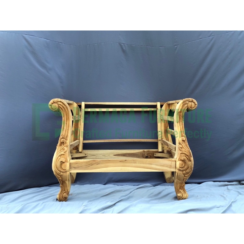 KURSI BUNGKUS KAKI UKIRAN JATI  SOFA KURSI PELAMINAN DEKORASI TERAS RUMAH MAKAN CAFE VILA HOTEL DERM