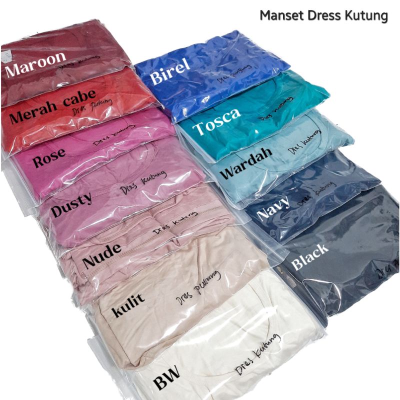 Manset baju dress dan kaos (tanpa lengan)