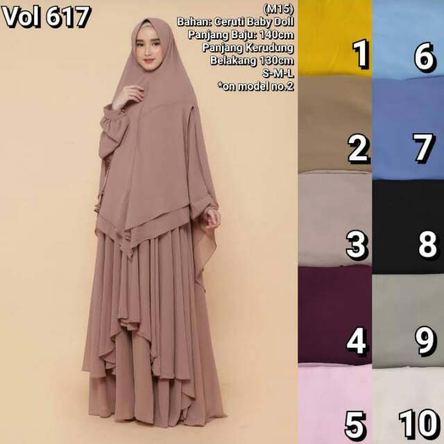 Gamis Syari Nami - Bahan Ceruti
