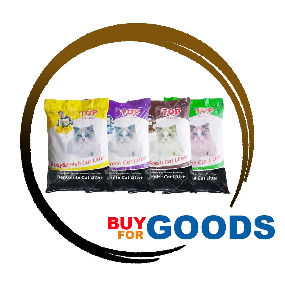 TOP CAT LITTER BENTONITE 5L Pasir Kucing Top Cat Litter Bentonite 5L / Gumpal Wangi