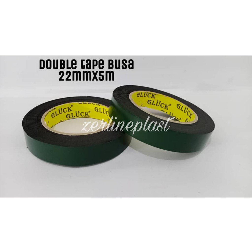 Double Tape 22MM x 5M - Double Tape Busa Hitam