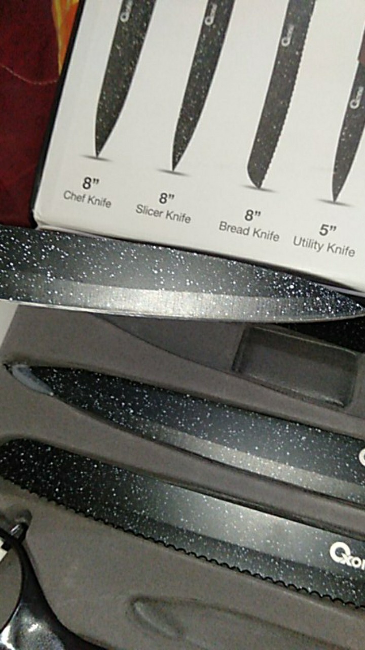 Oxone Black Marble Knife Set Ox-605 Pisau Set 100% Original
