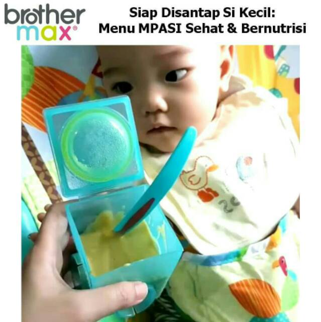 BROTHER MAX WEANING POTS 1ST STAGE 2ND STAGE - BABY FOOD CUBE - WADAH MAKANAN BAYI