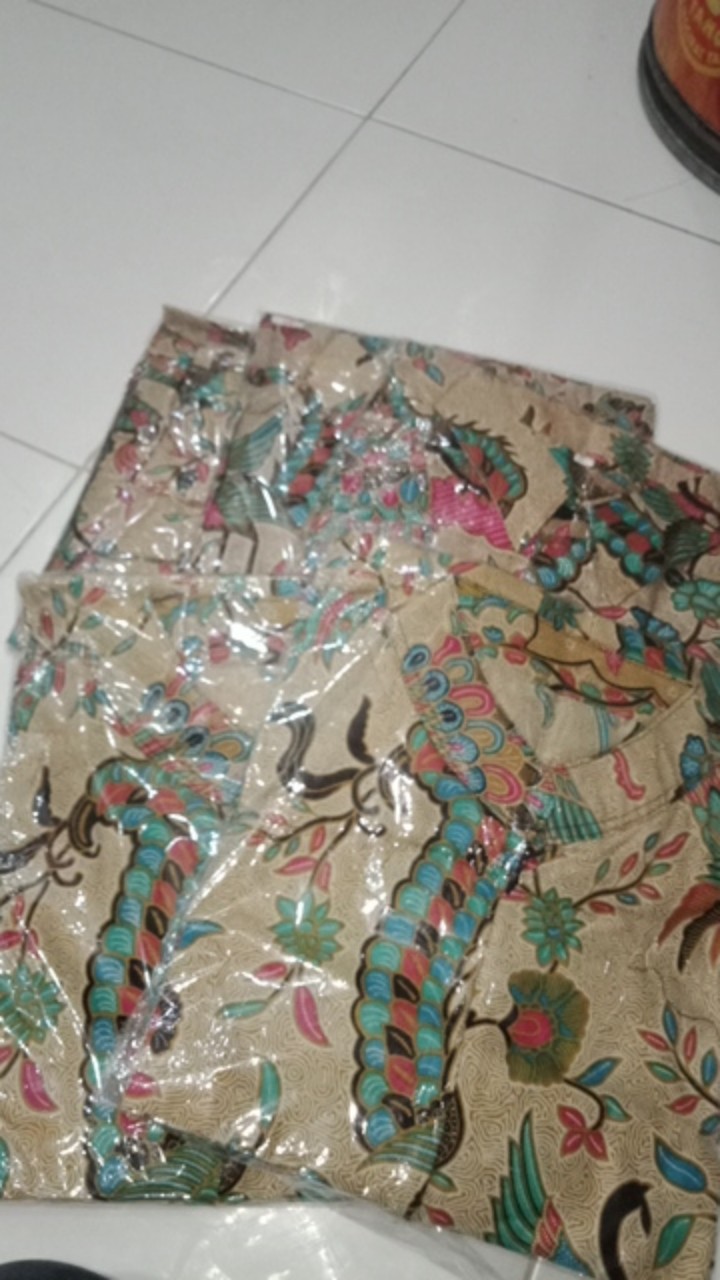 ( Gamis Jumbo ) Batik Couple Keluarga Sania Ruffle Ori Ndoro Jowi Dnt Motif Merak Tosca